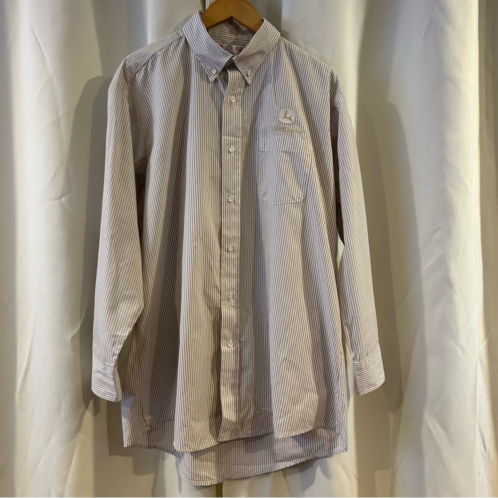 Vintage ProtexAll John Deere Long Sleeve Collared Button Shirt‎ Mens